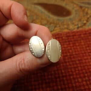 Stunning Silver Tone Vintage SWANK Cuff Links